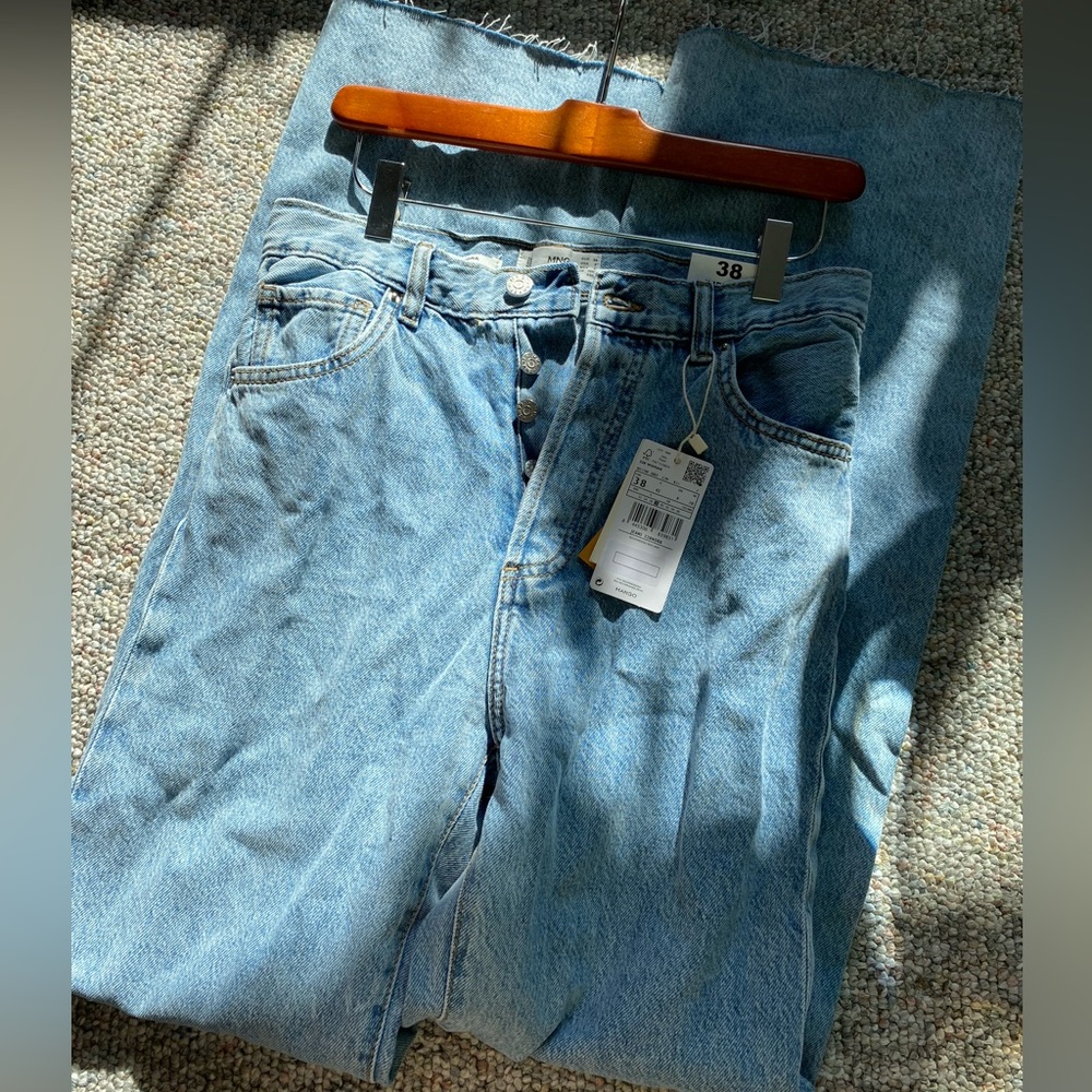 NWT High-Waist Wide Leg Mango Denim